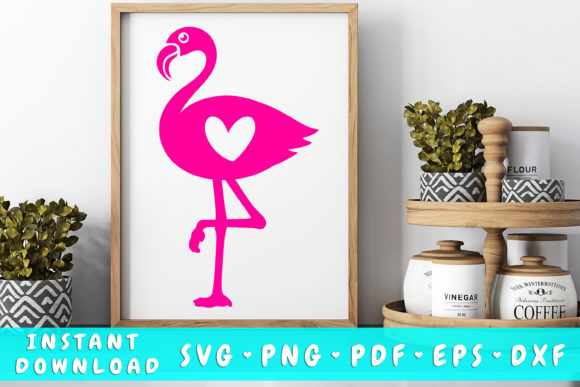 Download Flamingo with Heart Svg - Premium Resources